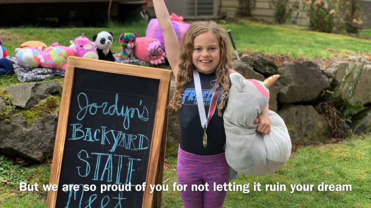 Level 3 State Gymnastics Meet at home on Quarantine