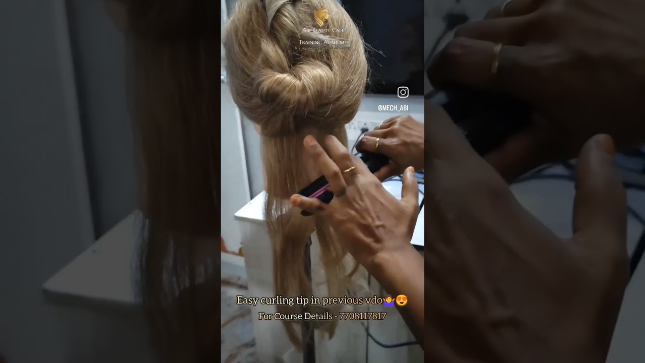 Professional Hair curling method using straightening mechine for beginners 🥳.