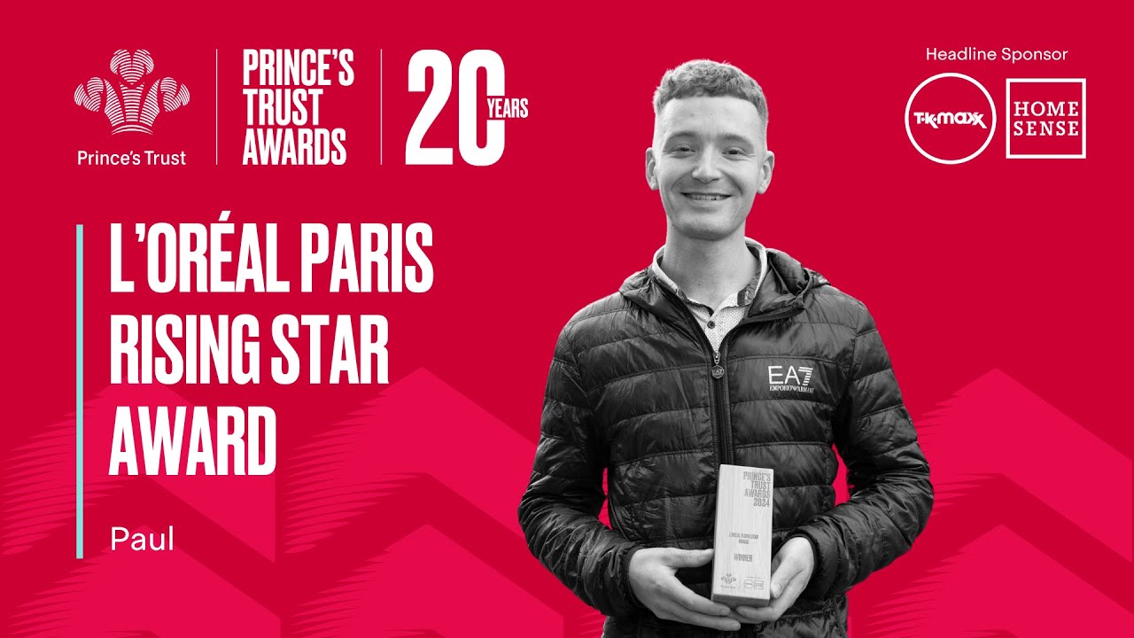 Paul is The L'Oréal Paris Rising Star Award Winner 2024 🏆 | #PrincesTrustAwards