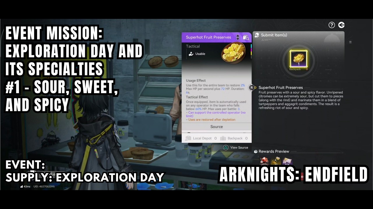 [Arknights: Endfield Event Mission] Exploration Day And Its Specialties - #1 Sour, Sweet, And Spicy