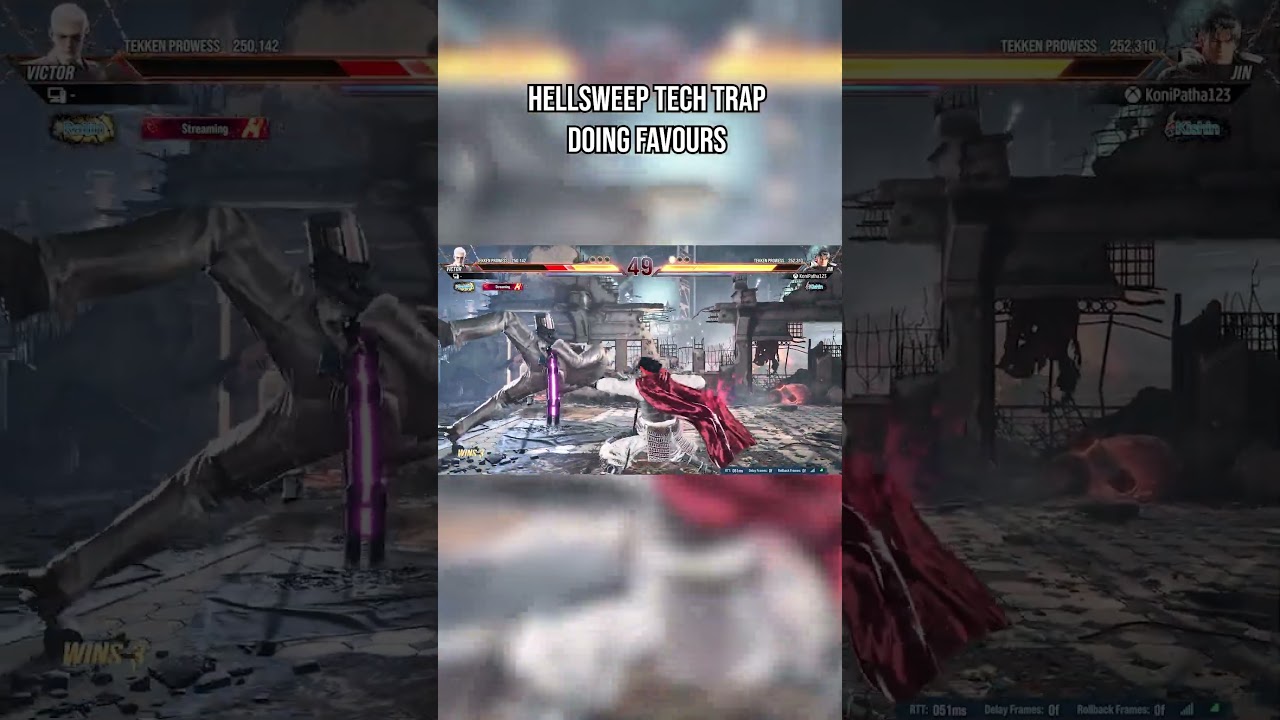 Hellsweep tech trap doing favours! #tekken8 #tekken #jin #kazama #jinkazama #tk8 #tk #gaming #games