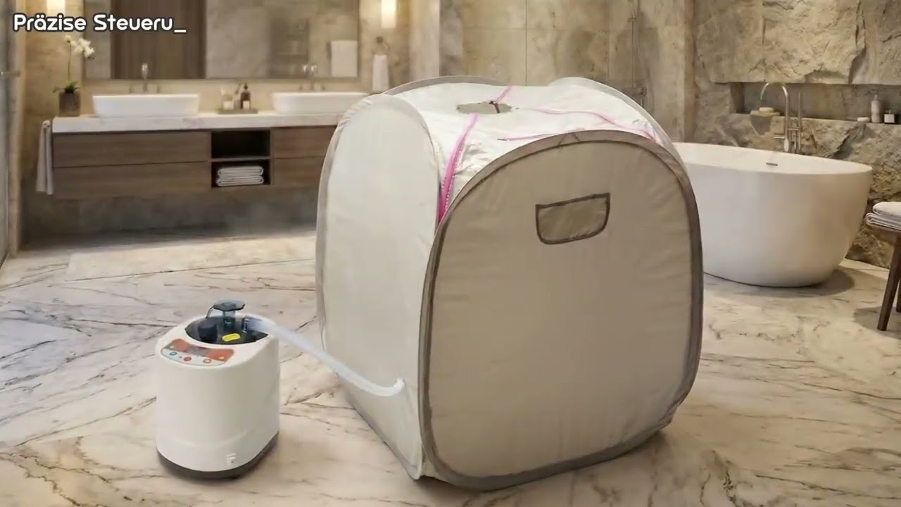 Mobile Sauna & Dampfbad (1000W) mit Fernbedienung & Timer