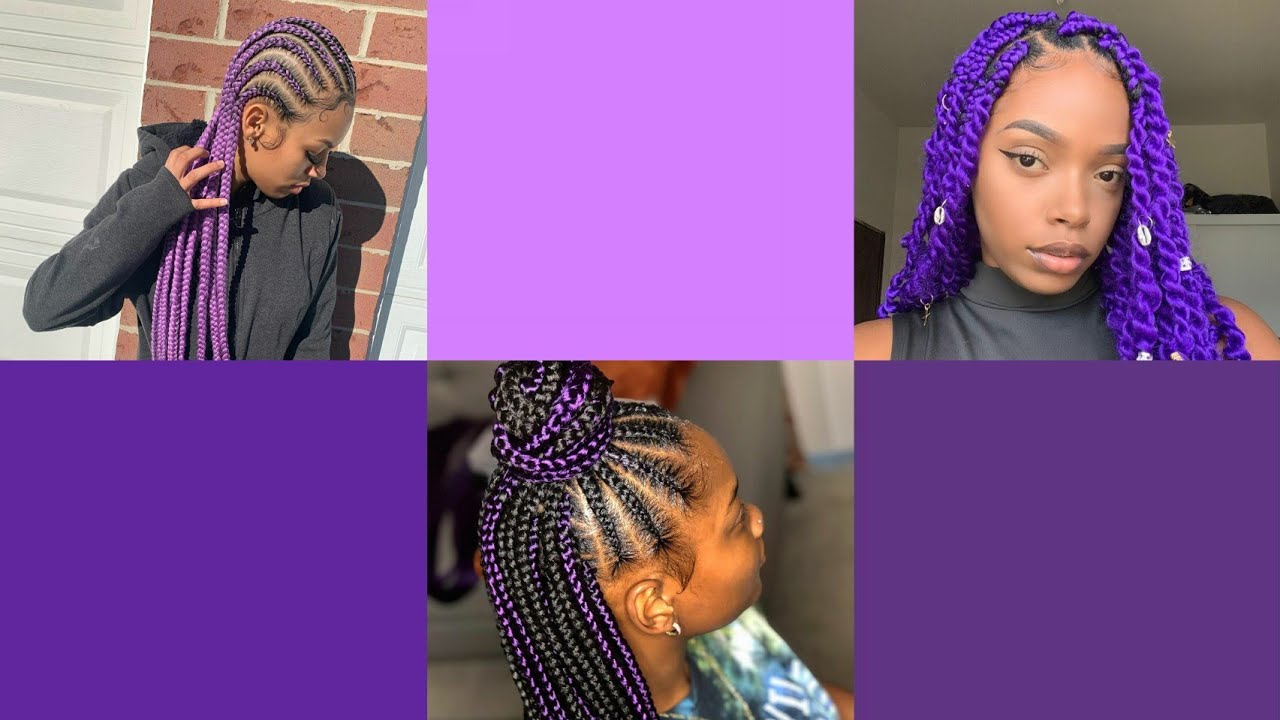 PURPLE PROTECTIVE HAIRSTYLES COMPILATION | MELANIN HAIRSTYLES