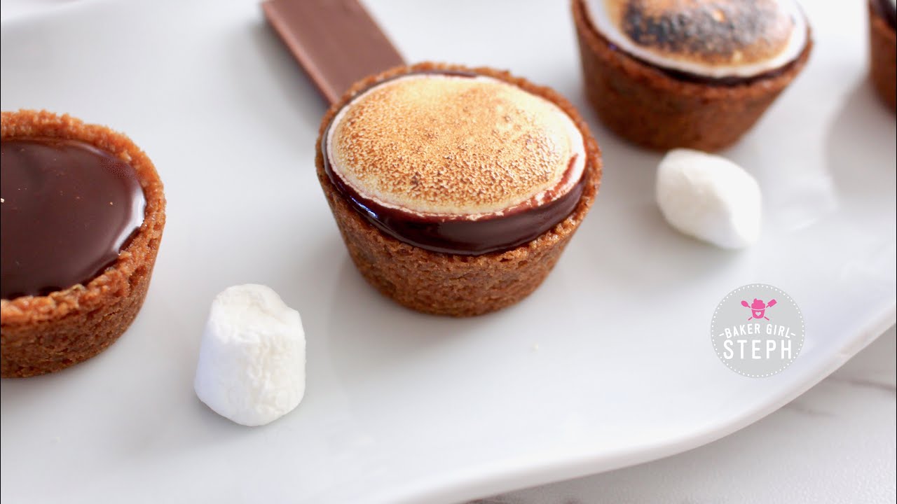 MINI S'MORES CUPS || S'mores Cookie Cups || Holiday Recipe || 12 Days of Baked Goods