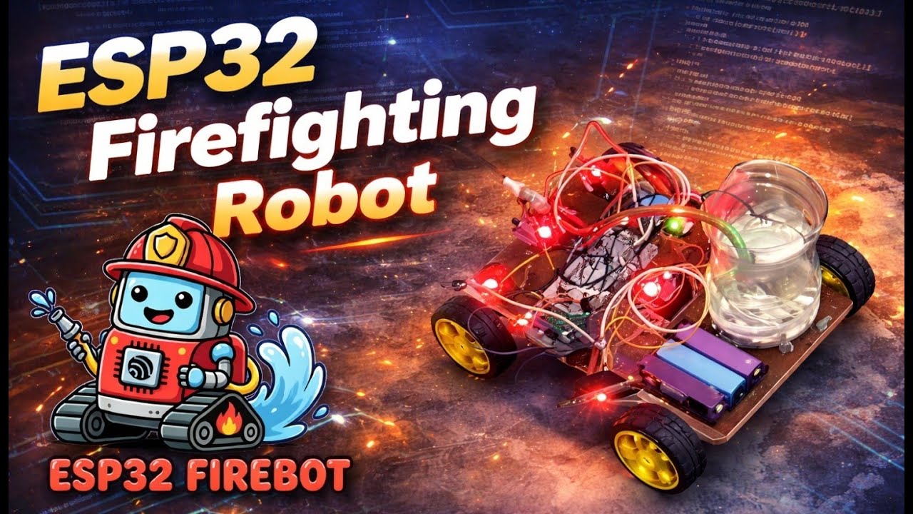 ESP32 Firefighter Robot Car Presentation and Demo video