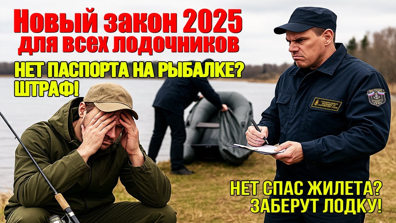 Касается каждого рыбака! Новый закон о маломерных судах 2025 (Полный список изменений)