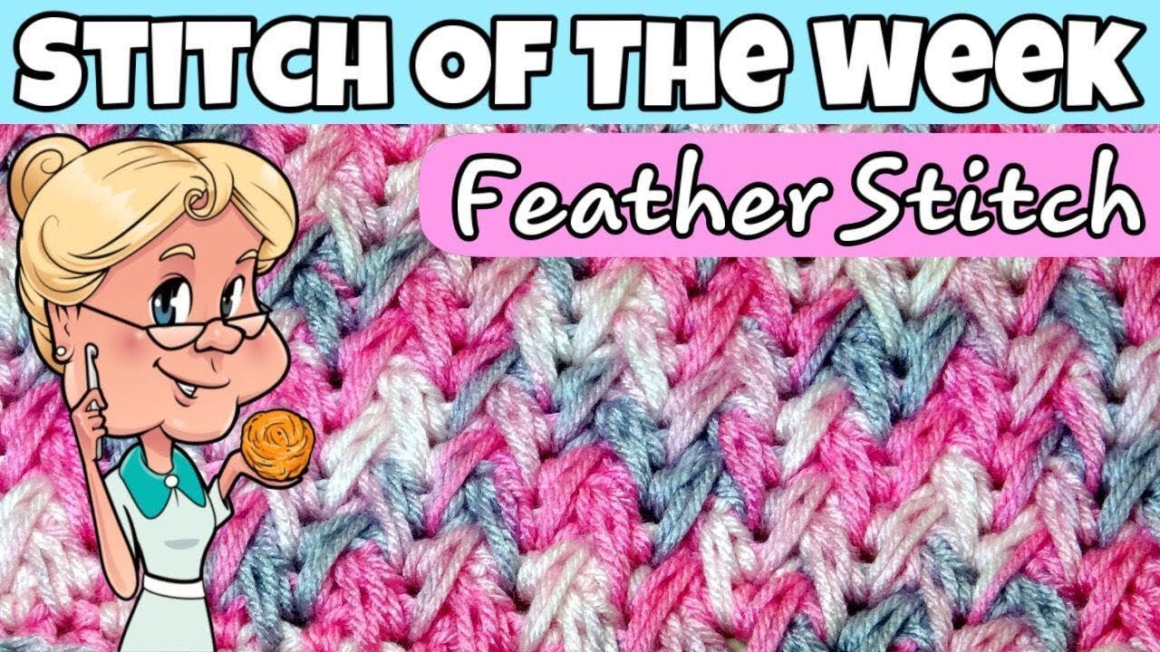 Stitch of the Week #48 Feather Stitch (Reversible Pattern) EASY Crochet Tutorial
