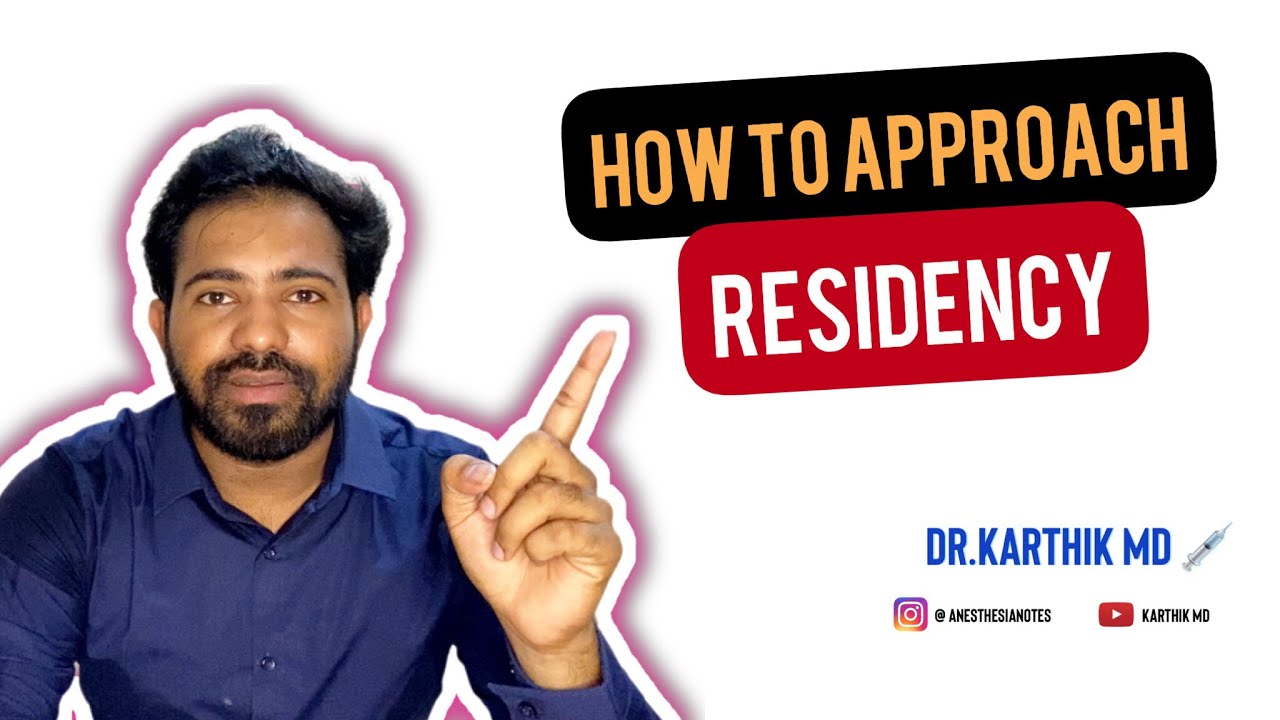 How to approach anaesthesia residency | My advice to new residents .
