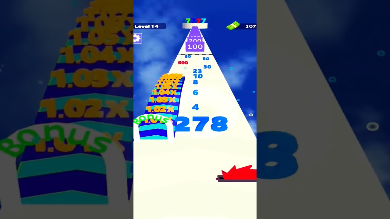 Number Rush Merge and Run (Android) level 14 #numberrun #numbermerge #mergegame