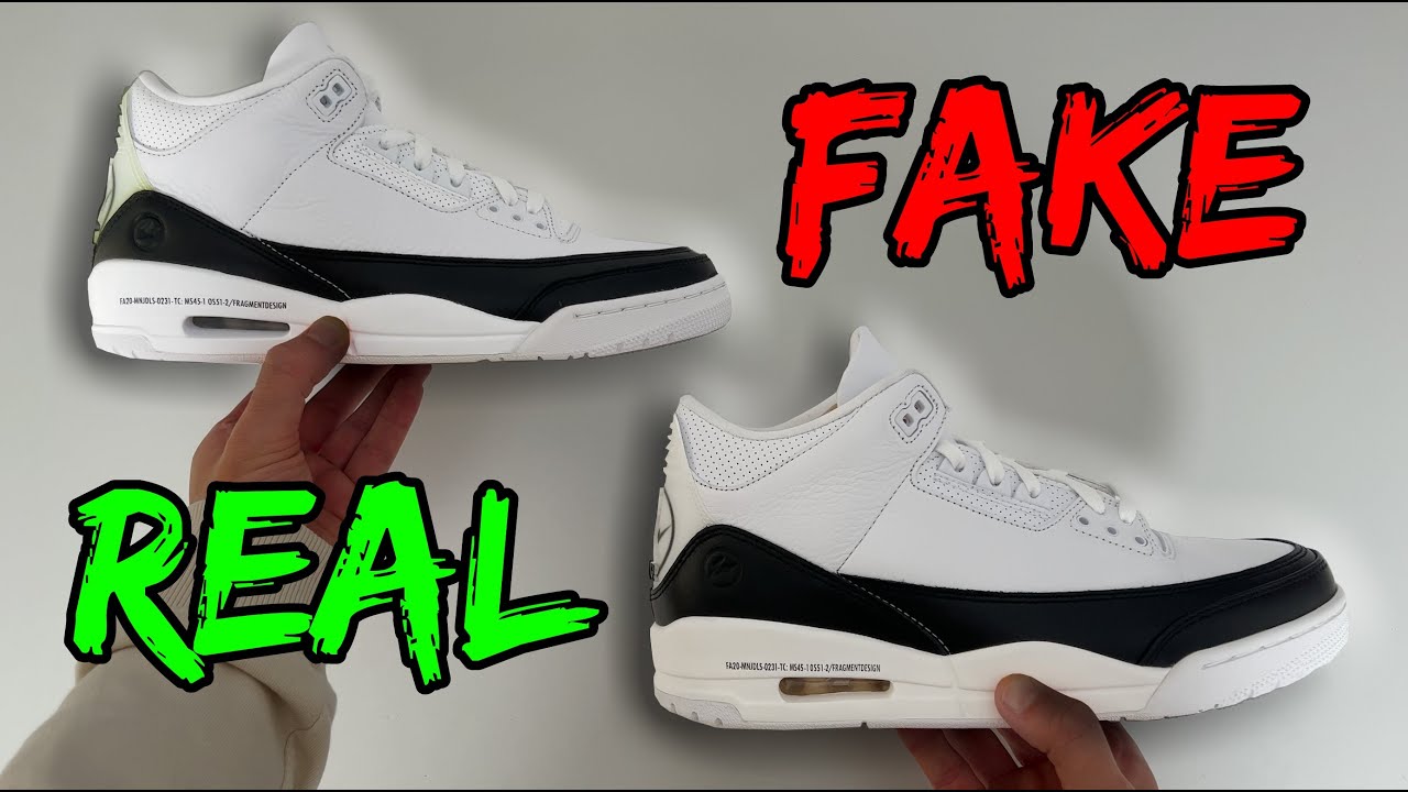 REAL VS FAKE! NIKE FRAGMENT AIR JORDAN 3 SNEAKER COMPARISON!