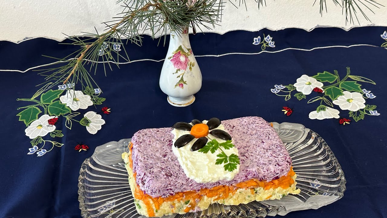 Празнична солена торта🍰tuzlu turta tarifi 