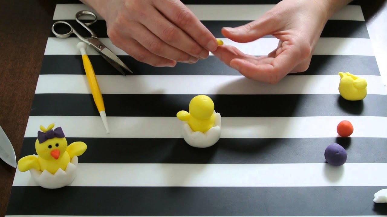 How to make fondant easter chick - Part 1