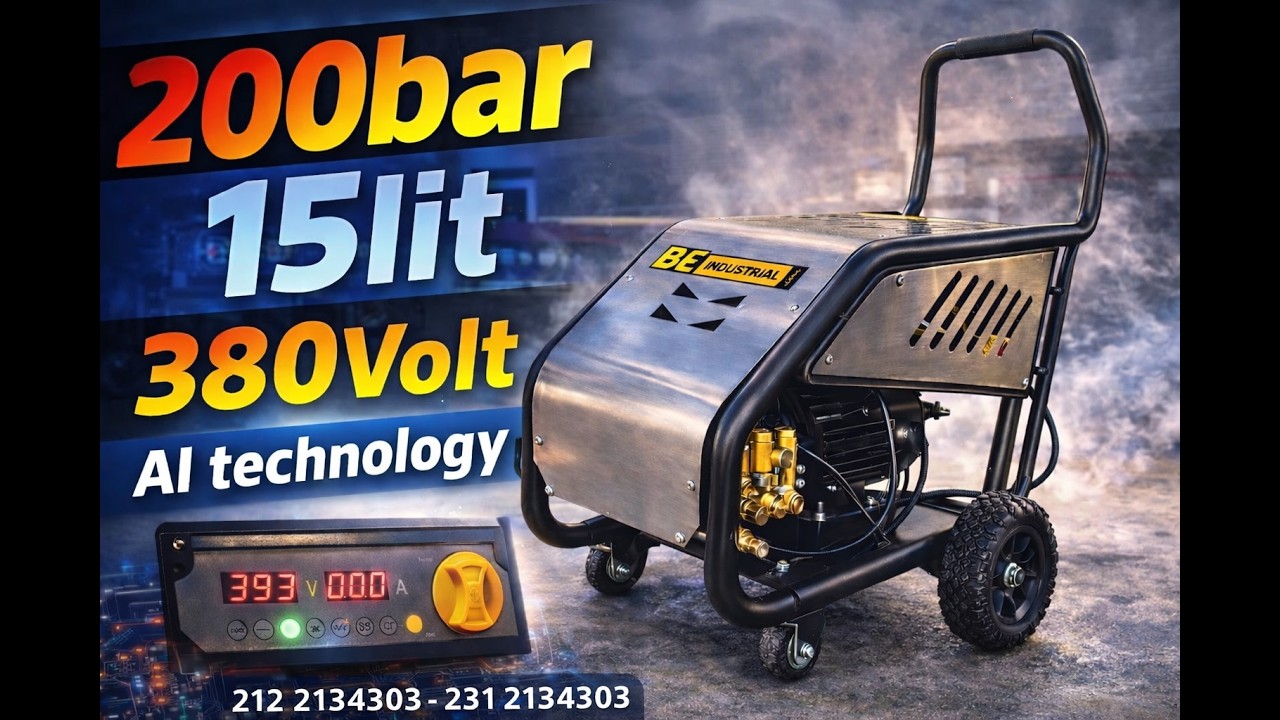 Πλυστικό μηχάνημα 200bar 15lit 1450rpm 380volt - 220Volt ai technology 212 2134303  -  231 2134303