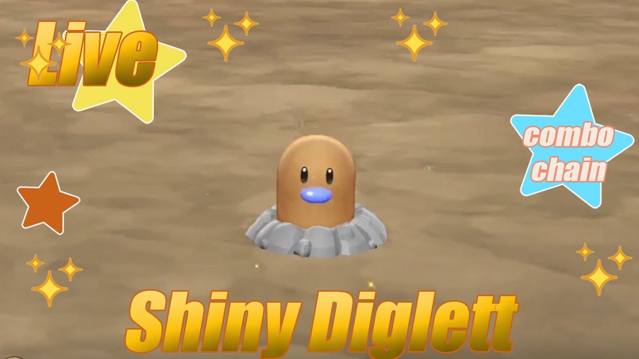 Live Shiny Diglett - combo chain - Pokemon Let's go Eevee