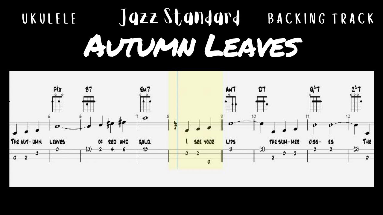 Autumn Leaves Ukulele Play Along Backing Track