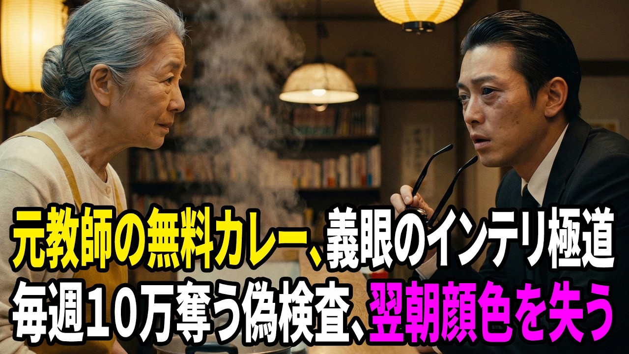 【感動する話】「『その目、つらいことばかり見てきたんだね』元教師のカレー店主がタダ飯を出した相手は硝子の片目の知的ヤクザ…毎週10万円を脅し取る偽検査の悪党は翌朝、真っ青になった」