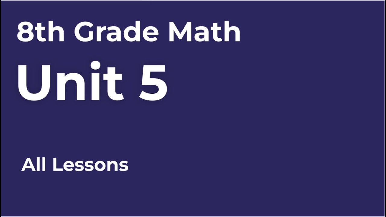 8th Grade Math – Unit 5 | Illustrative Mathematics Practice Problems (All Lessons)