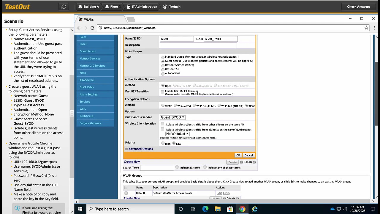 10.7.6 Create a Guest Network for BYOD