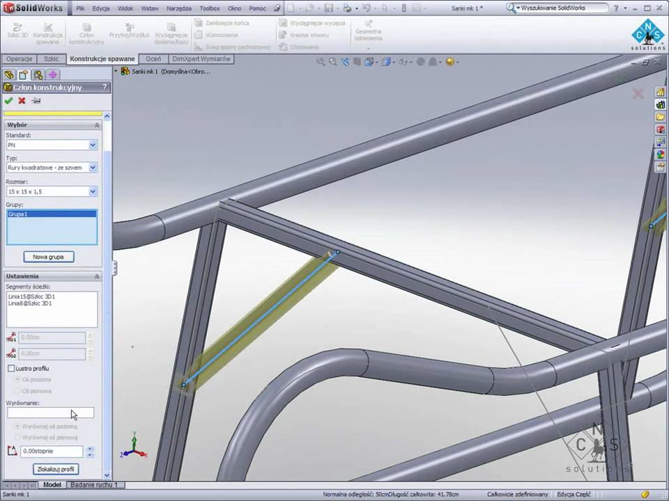 SOLIDWORKS - Konstrukcje spawane