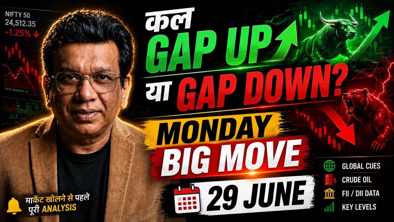 nifty prediction for tomorrow & bank nifty analysis for monday 28/6/2026