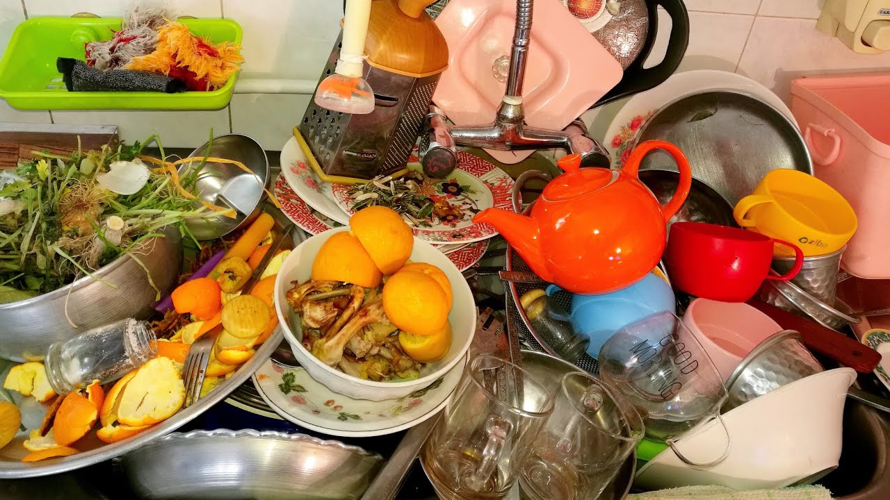 Unexpectedly Relaxing Dishwashing Session🧽🍽️🔪🥄