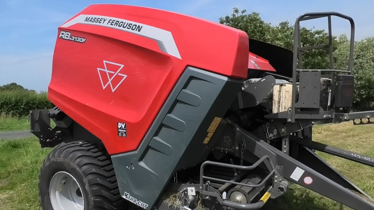 The New MF RB 3130F Round Baler, MF 6470, 5S.145 Tractors 20th June 2025