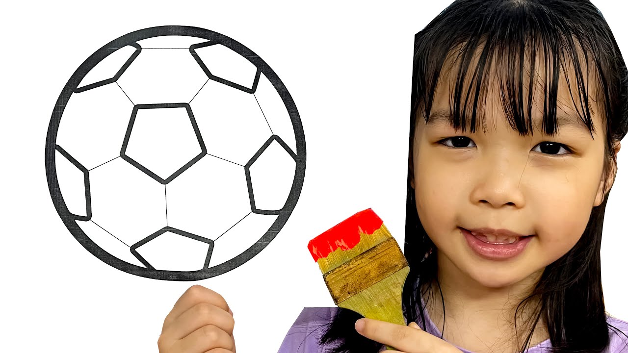 Baby Anna is Painting Sport Balls | Best Learning Video for Toddlers! 🎨⚽🏀