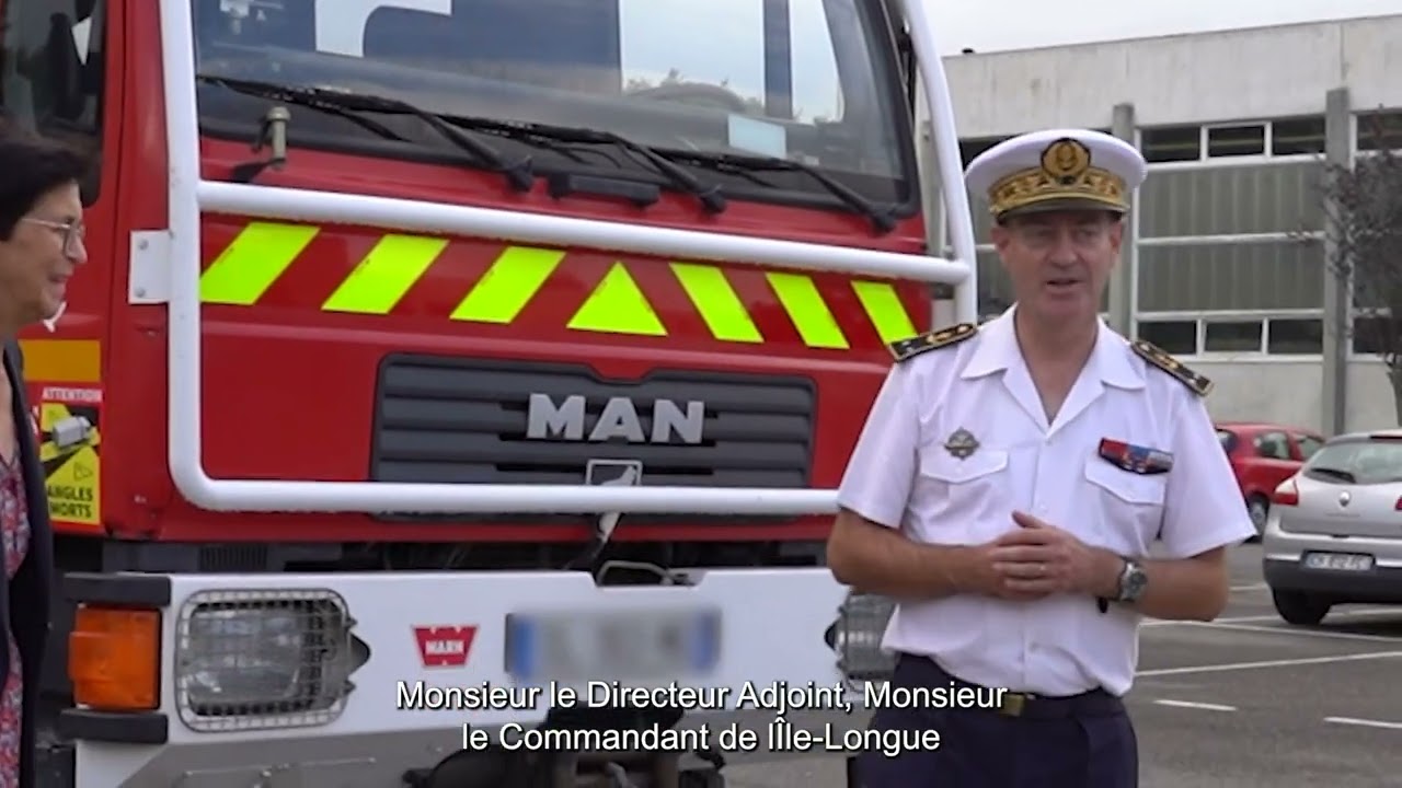 Don d'un camion citerne feu de forêt aux marins-pompiers - Brest - 02/09/2022