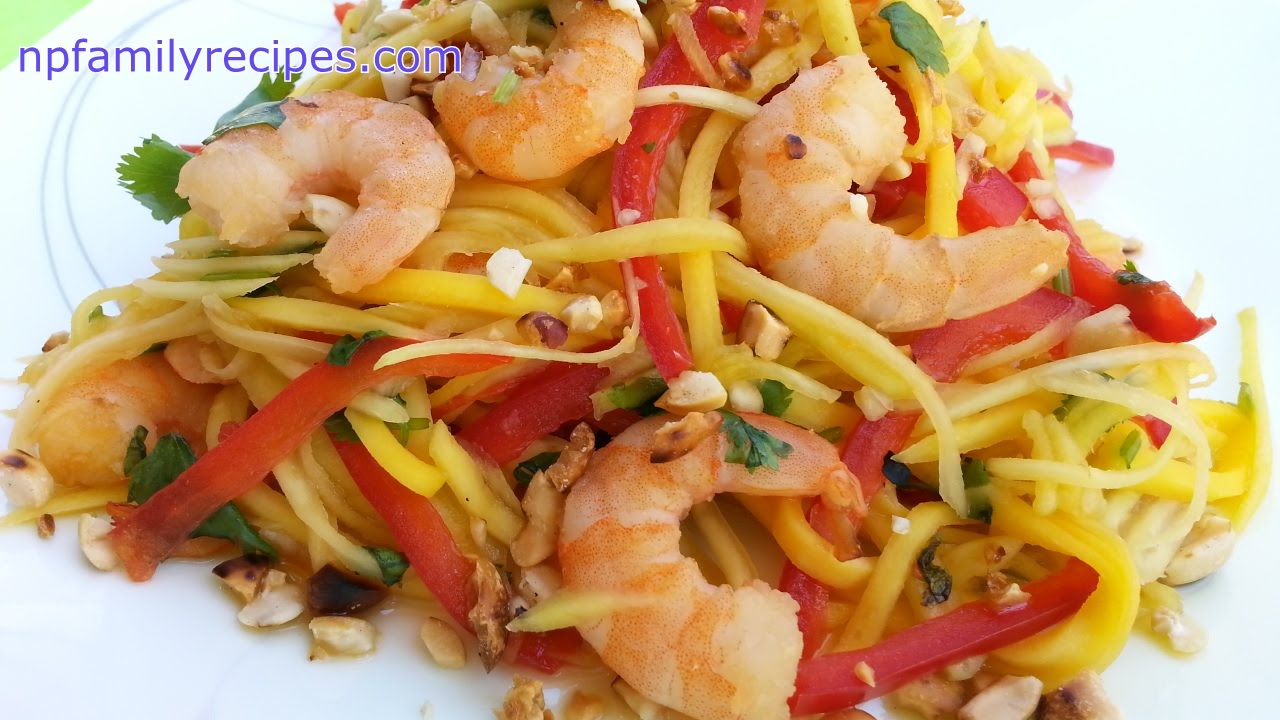 Spicy Thai Shrimp Mango Salad (Gỏi Xoài Tôm Thái Lan) - NPFamily Recipes