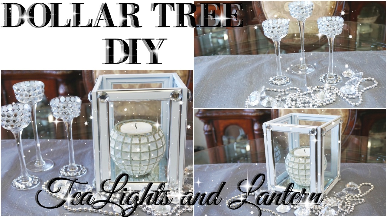 DIY DOLLAR TREE BLING TEALIGHT HOLDER AND LANTERN DECOR | PETALISBLESS🌹