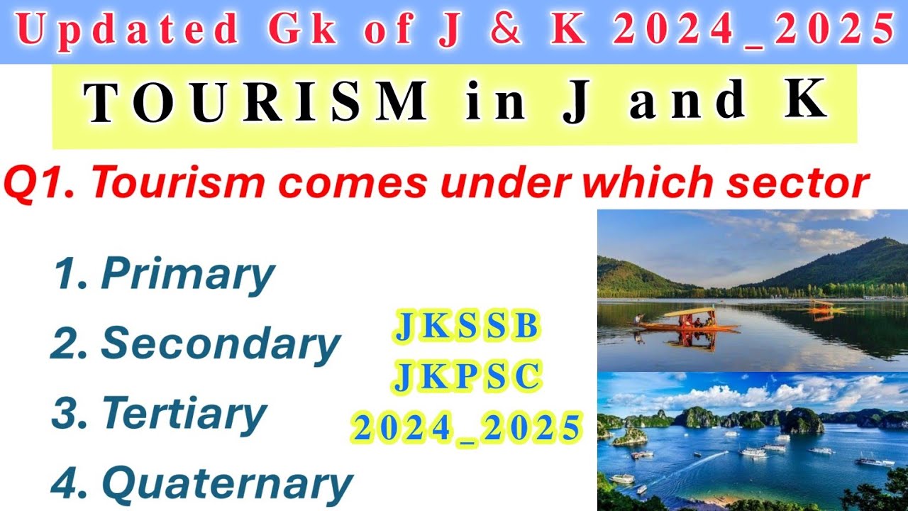 Tourism in Jammu and Kashmir || Gk of Jammu and Kashmir 2024_2025 || 