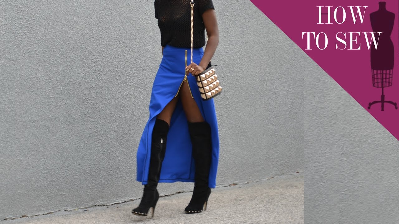 How To Sew A Zipper Slit Maxi Skirt
