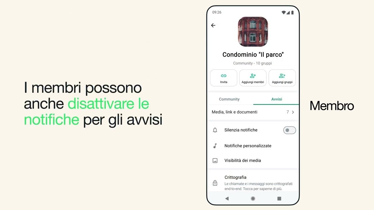 Cos'&egrave; la bacheca in una community di WhatsApp?