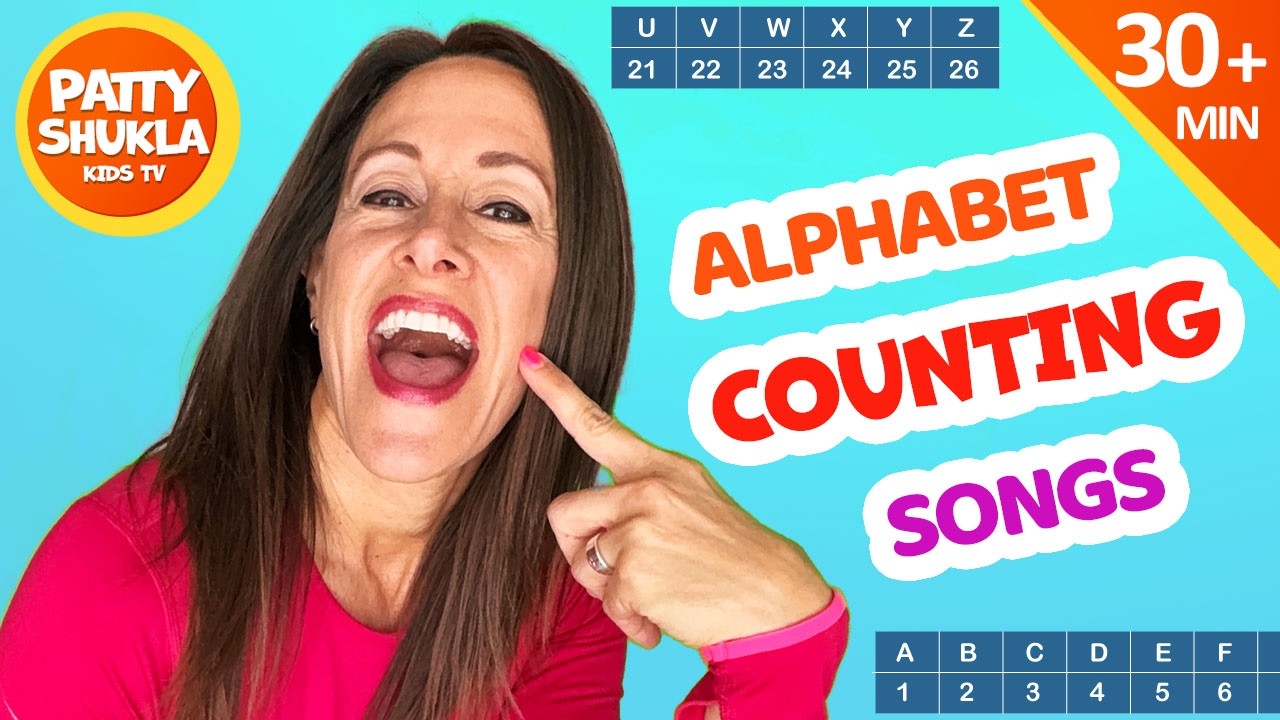 Alphabet Counting Songs for Children 🎤Learn Letters, Numbers & Math Skills (30 Mins) by Patty Shukla