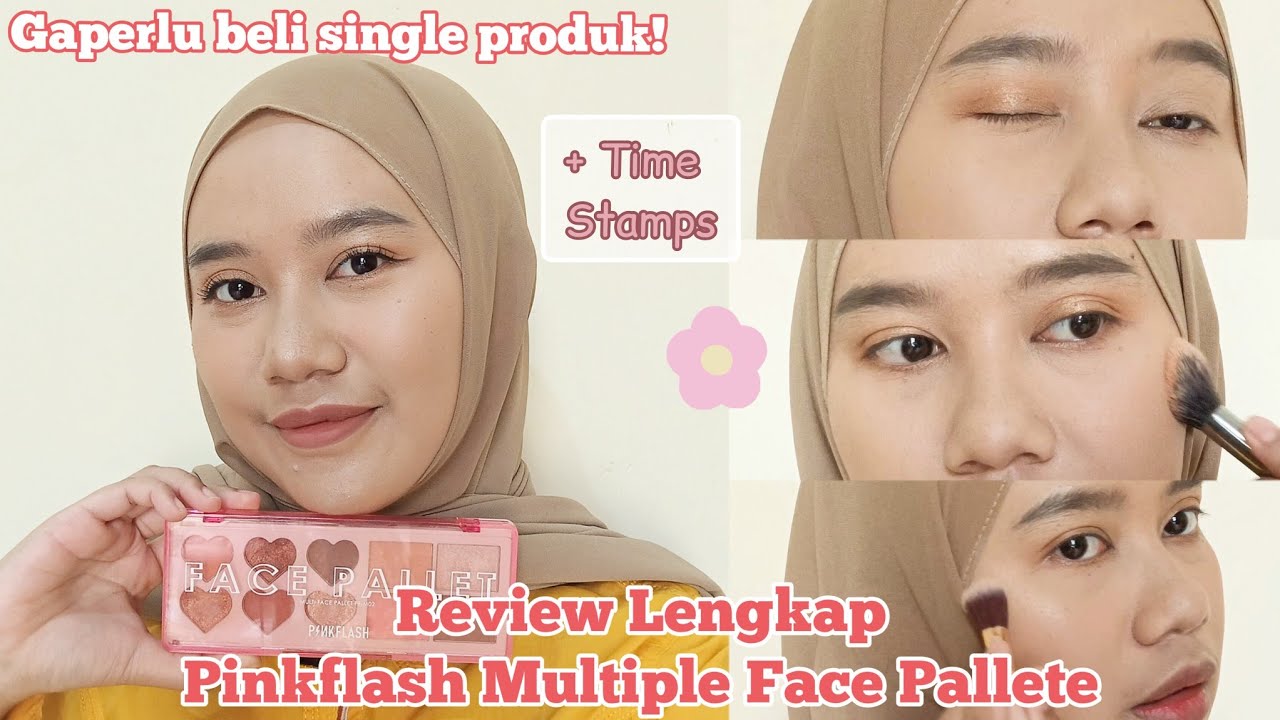 Murah tapi gak murahan! Review + Aplikasi Pinkflash Multi Face Palette warna 01 Mandarin Latte