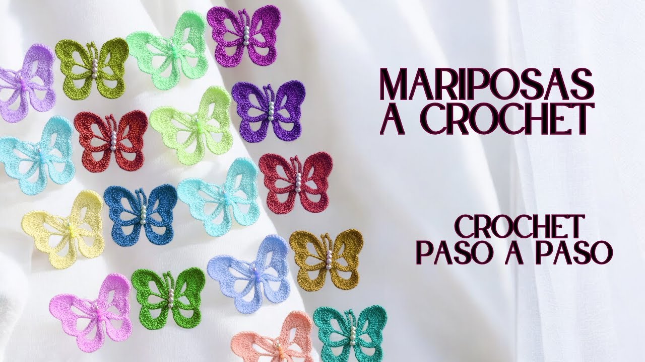 HERMOSO TEJIDO A CROCHET mariposas tejidas a crochet paso a paso
