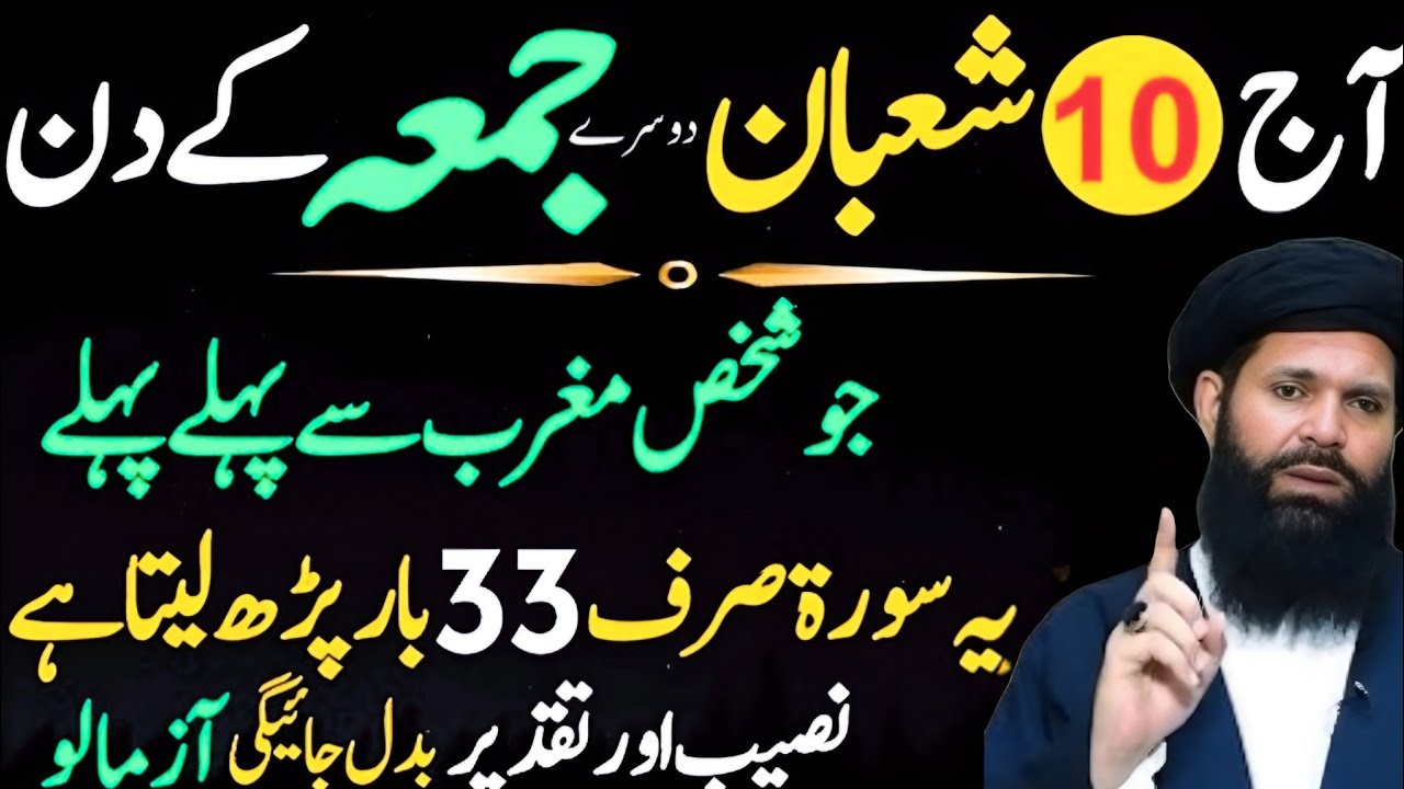 Aaj 10 Shaban Jumma Ke Din Surah Fatiha & Surah Ikhlas Ka Wazifa | 10  Shaban Juma Ka Rizq Ki barkat
