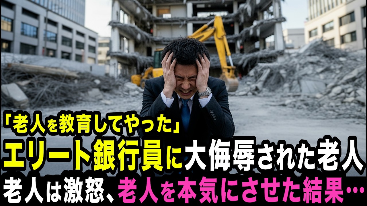 【クソ上司】スナックで武勇伝として｢老人を教育してやった！｣と語った若手エリート銀行員。後日、人生のどん底へ落とされる