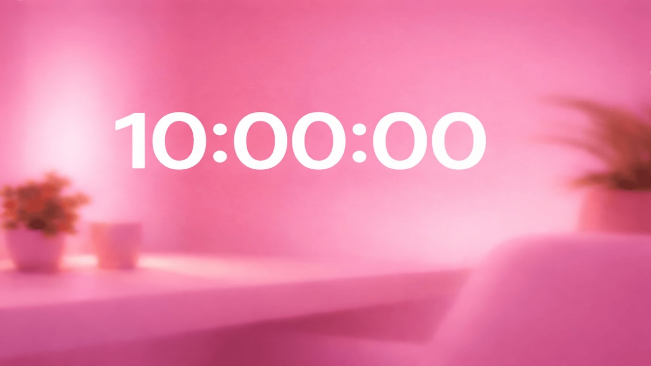 10 Hour Countdown Timer | Clean | Minimal | No Music