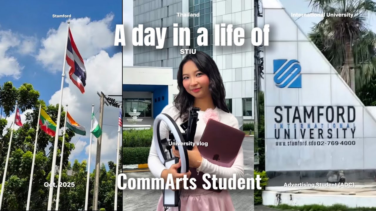 A Day In My Life as a CommArts Student 🎥🇹🇭 in Bangkok | STIU International Student 🎧 ˚.🩵*🎐✩｡