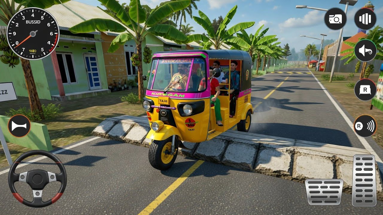 Indian Tuk Tuk Auto Rickshaw 🛺 Impossible Speed Breakers 😱 | Bus Simulator Indonesia Gameplay 