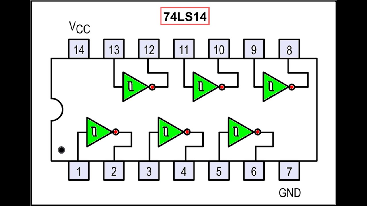 [SGeC] 74LS14 Hex Schmitt-Trigger Inverter Gates with Totem-pole Output