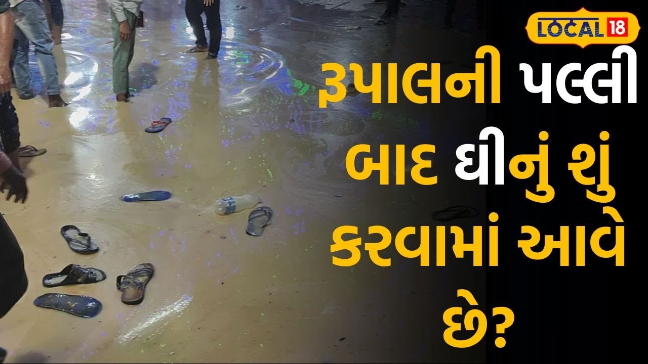 Gandhinagar News: રૂપાલની પલ્લી બાદ રસ્તામાં પડેલા ઘીનું વાલ્મિકી સમાજના લોકો શું કરે છે? |#local18
