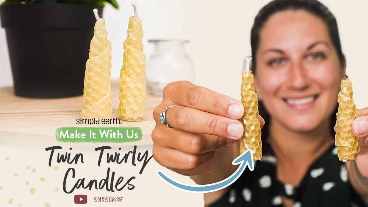 Twin Twirly Candles Recipe Using Beeswax Sheets