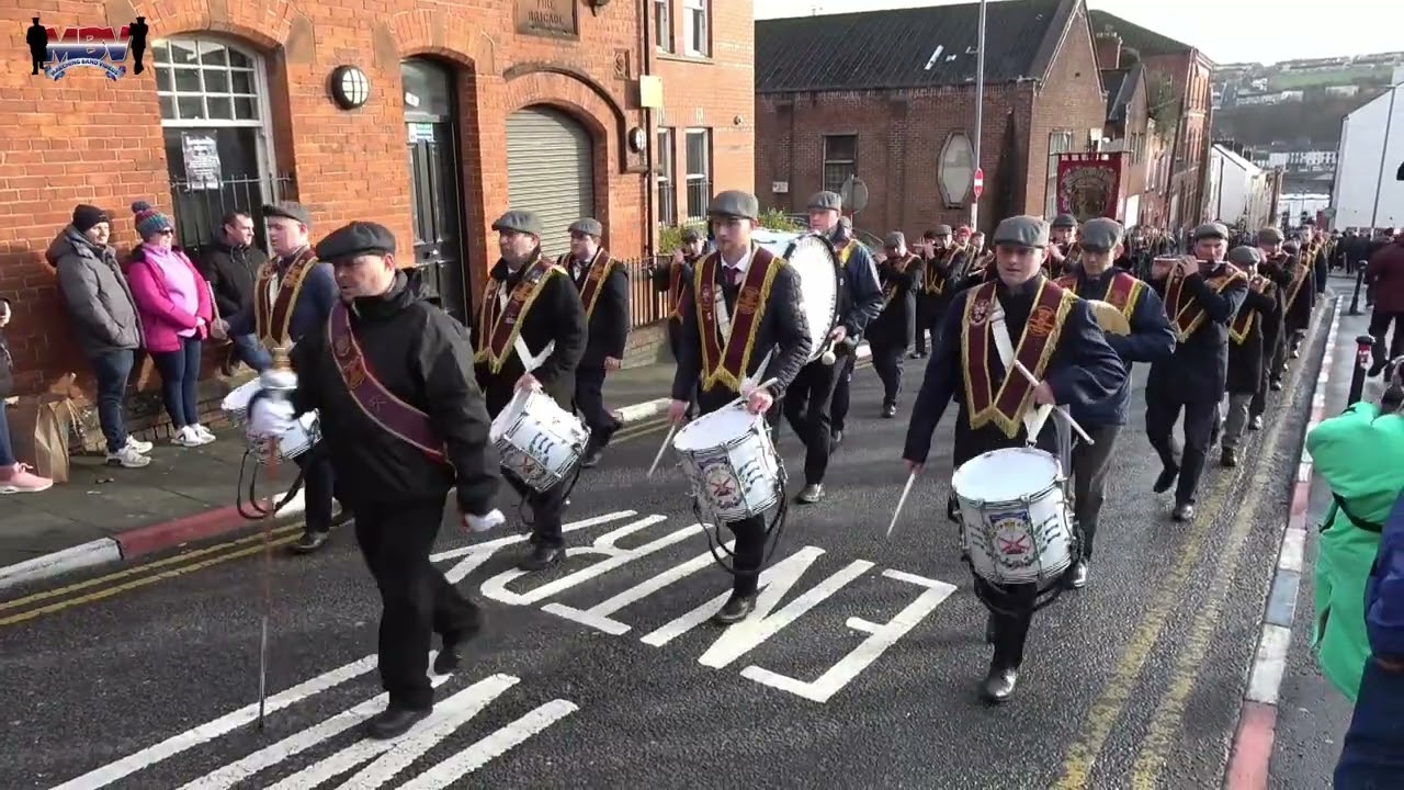 Brookeborough Mitchelburne Club Flute Band Arriving @ ABOD Shutting of the Gates 2024