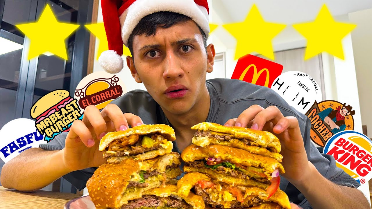 COMPRÉ LAS HAMBURGUESAS MÁS BARATAS🍔💲¿CÚAL ES LA MEJOR?