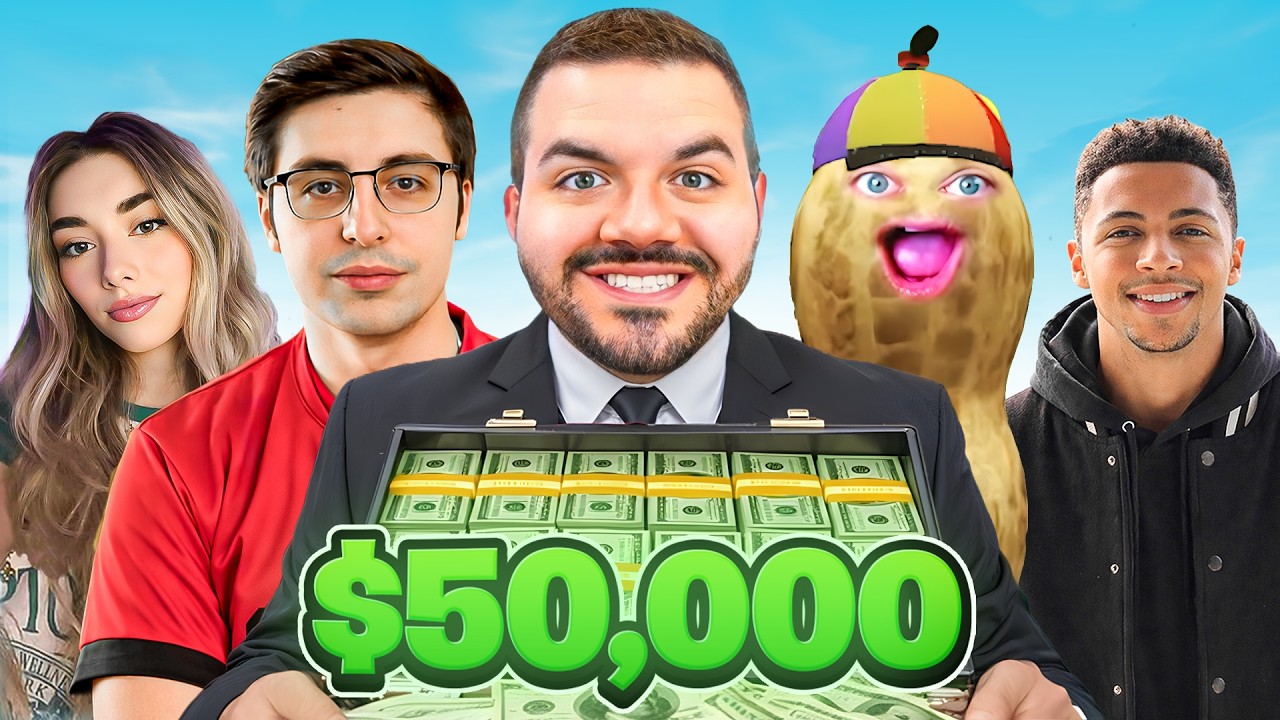 $50,000 FORTNITE SHOWDOWN - BURNTPEANUT VS SHROUD!