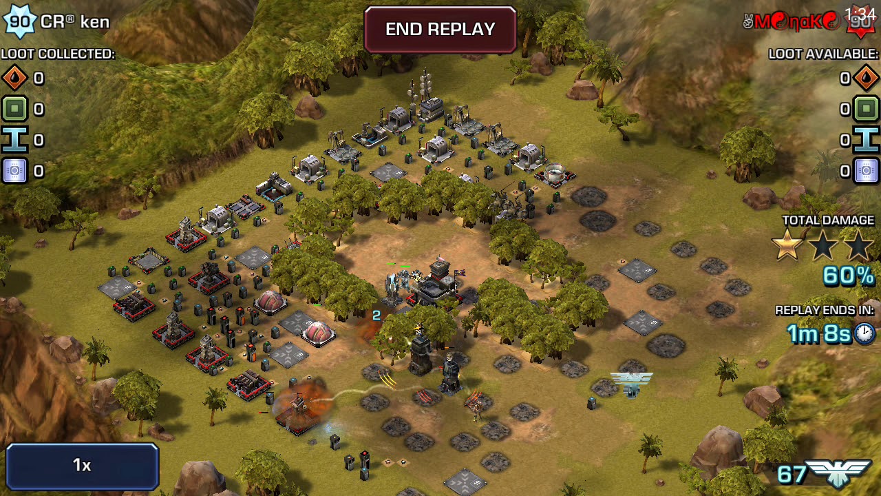 Lv15 Viper solo, against a lv90 base (Falcon, Stealth, Ion canon, Drone hive) #Empires and Allies