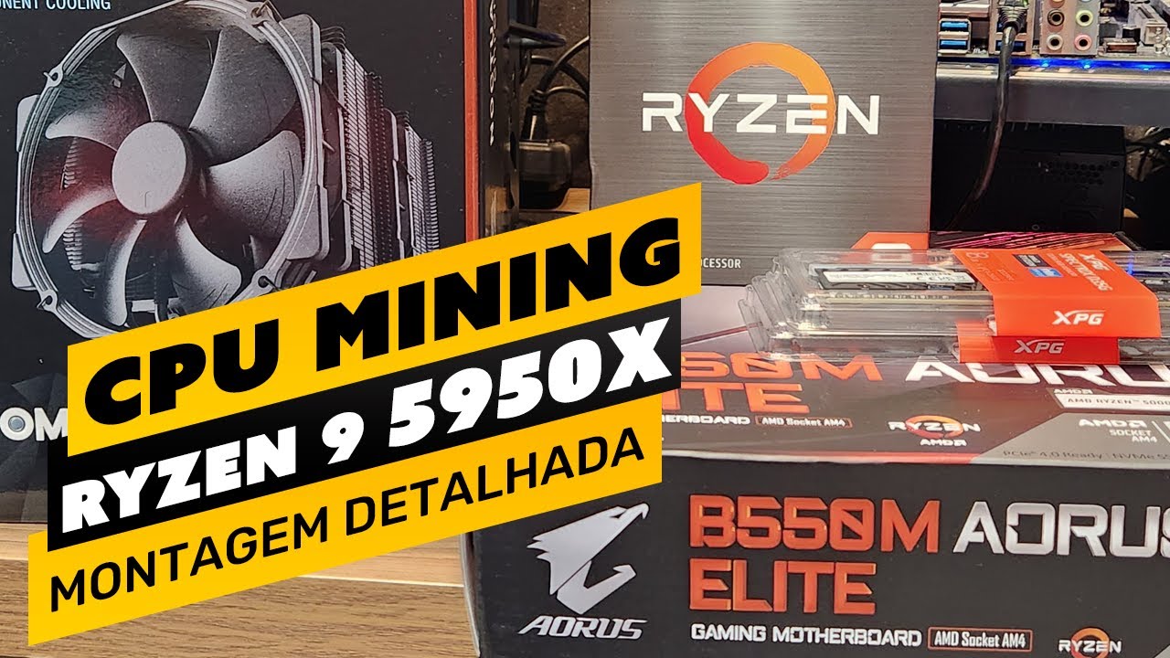 ⛏️💰 COMO MONTAR UMA RIG DE MINERAÇÃO DE CRIPTOMOEDAS - CPU MINING - RYZEN 9 5950X - PASSO A PASSO