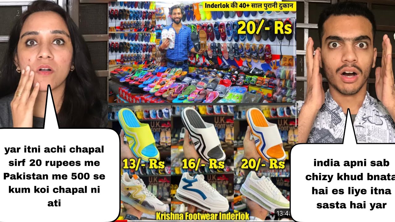 very cheap Chapal/slippers in india only 20 rupees | Delhi Cheap Market | Pakistani Reaction |